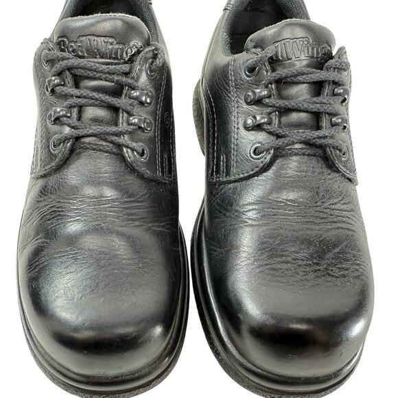 Red Wings Oxford Shoes Men Size 8.5 D Black Low Top Leather Steel Toe Work Shoes - Picture 3 of 11